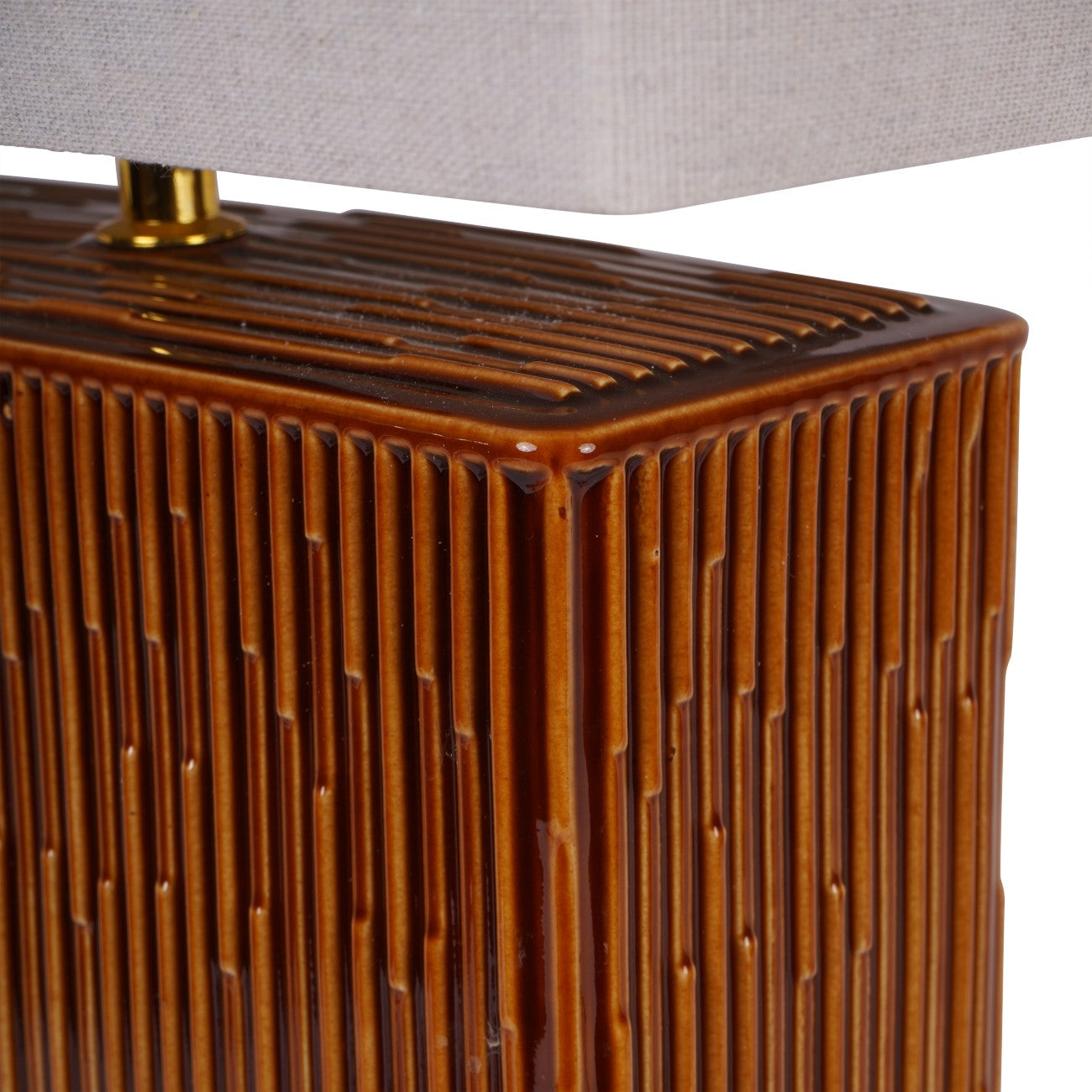 Elk Terracotta Ceramic Square Table Lamp